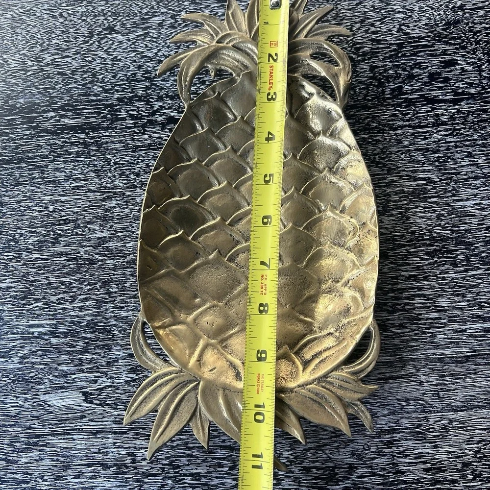 Vintage‎ Brass Pineapple Footed Dish Catchall Decor